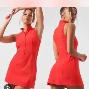 ALO Yoga Vibrant Red Mini Dress